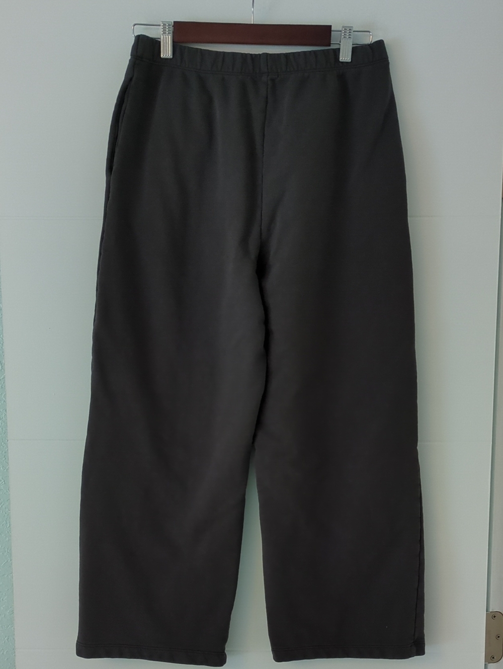 Grizas Olive Brown Knit Wide-Leg Ankle Boho Pants Sz M Streetwear Casual Comfy - Picture 3 of 5